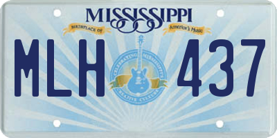 MS license plate MLH437