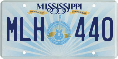 MS license plate MLH440