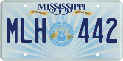 MS license plate MLH442