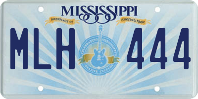 MS license plate MLH444