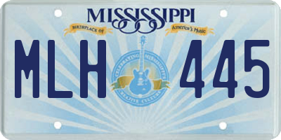 MS license plate MLH445