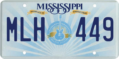 MS license plate MLH449