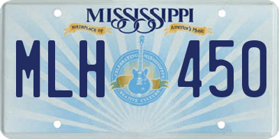 MS license plate MLH450