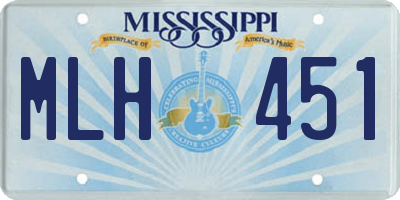 MS license plate MLH451