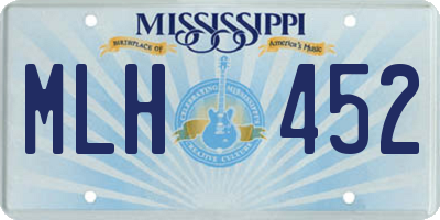 MS license plate MLH452