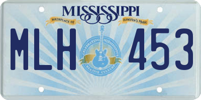 MS license plate MLH453