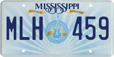 MS license plate MLH459