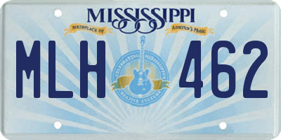 MS license plate MLH462
