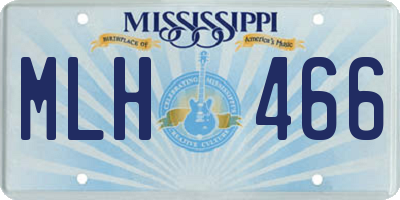 MS license plate MLH466