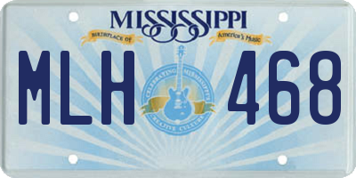 MS license plate MLH468