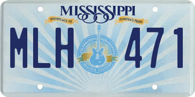 MS license plate MLH471