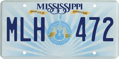 MS license plate MLH472