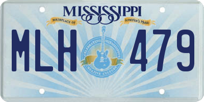 MS license plate MLH479
