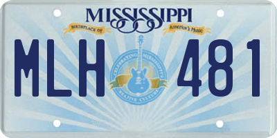 MS license plate MLH481