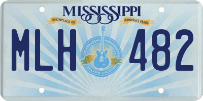 MS license plate MLH482