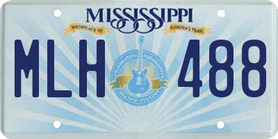 MS license plate MLH488