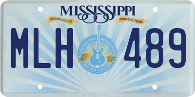 MS license plate MLH489