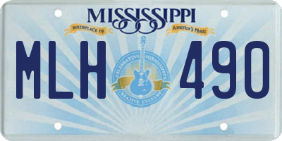 MS license plate MLH490