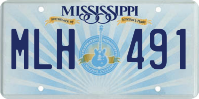 MS license plate MLH491