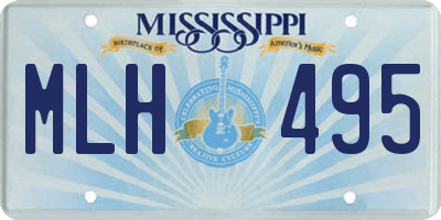 MS license plate MLH495