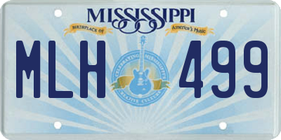 MS license plate MLH499
