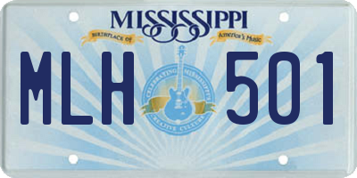 MS license plate MLH501