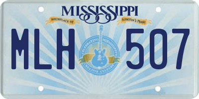 MS license plate MLH507