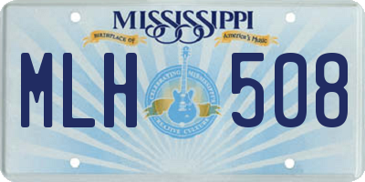MS license plate MLH508