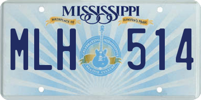 MS license plate MLH514