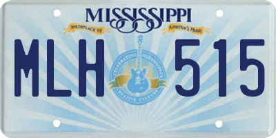 MS license plate MLH515