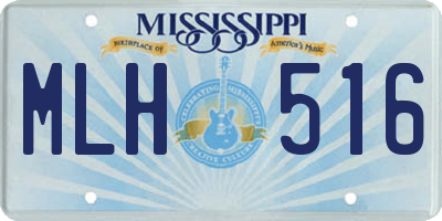 MS license plate MLH516