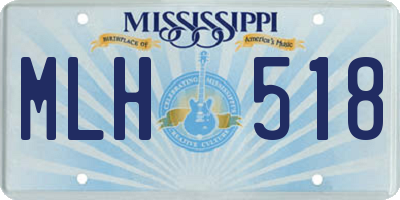 MS license plate MLH518