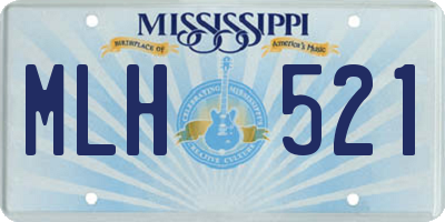 MS license plate MLH521