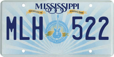 MS license plate MLH522