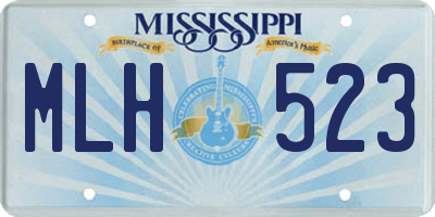 MS license plate MLH523
