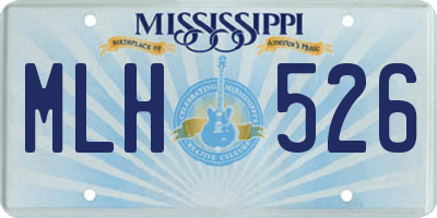 MS license plate MLH526