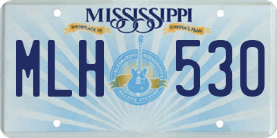 MS license plate MLH530