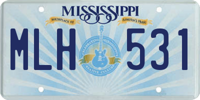 MS license plate MLH531