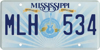 MS license plate MLH534