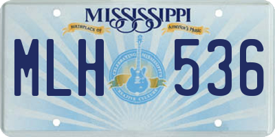MS license plate MLH536