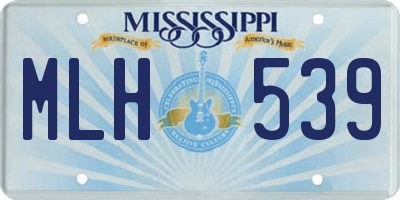 MS license plate MLH539