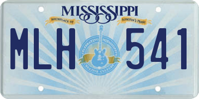 MS license plate MLH541