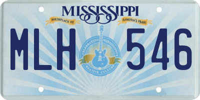 MS license plate MLH546