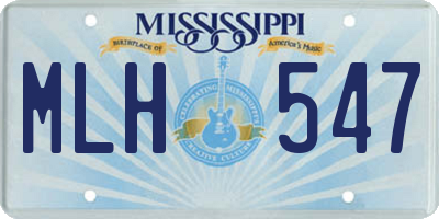 MS license plate MLH547