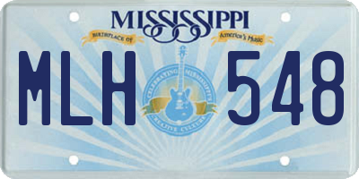 MS license plate MLH548
