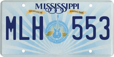 MS license plate MLH553