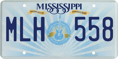 MS license plate MLH558