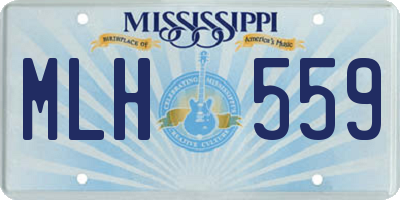 MS license plate MLH559