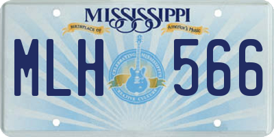 MS license plate MLH566