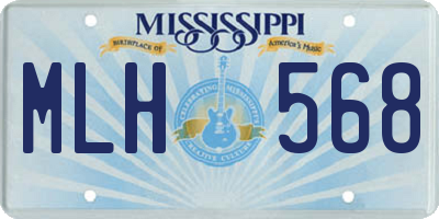 MS license plate MLH568